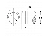 47130 Pierścień zabezpieczający zewnętrzny Kramp, 30mm