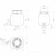 41030010000 Zbiornik płynu hamulcowego 66x88,5 mm