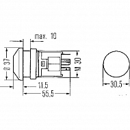 6HF003916011 Przełącznik, do świateł awaryjnych, 12 V