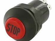 11100320PN Przełącznik, wyłącznik przyciskowy, STOP, okrągły, czerwony