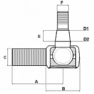 SHP087KR Końcówka drążka M22x1,5 R