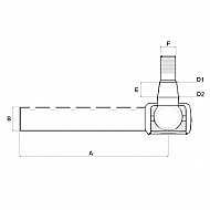 SHP060KR Końcówka drążka kierowniczego Kramp, 760 mm