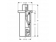 ITR80015 Dysza wtryskiwacza o pustym stożku ITR 80° zielona, ceramiczna