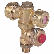 005842 Uchwyt dyszy mosiądz podwójny 1/4 AG ARAG