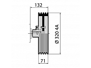 AR1515 Koło pasowe rowkowe 320 mm do pompy Annovi Reverberi