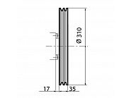 AR1495 Koło pasowe rowkowe 310 mm do pompy Annovi Reverberi