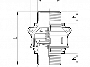 5042015 Zawór zwrotny gwint zewnętrzny 1-1/4" ARAG