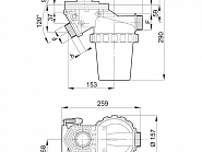 320102 Filtr ssący gwint zewnętrzny 1-1/2" z 3-drożnym zaworem rozdzielającym 32 mesh 100-160 l/min ARAG