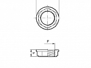 2052060 Nakrętka nasadowa płaska Arag, 1 1/2", 1 1/2"-1 1/2"