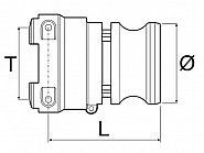 18107L Adapter T7F - Kamlock 2"