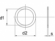 988122405P025 Podkładka dystansowa Kramp, 12x24x0,5