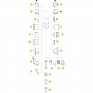 463011H130 Przyłącze manometru 1/4", mosiądz