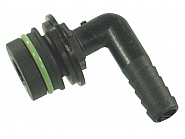 463001C13 Złącze spustowe/przelew + pierścień uszczelniający o-ring na wąż 13mm, pasuje do zaworu serii 463, Arag 463001.C13