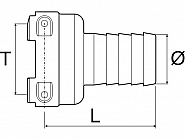 1090116 Końcówka wtykana 3/8'', 16 mm, T1