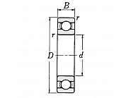 6007C3 Łożysko kulkowe 6007 C3 35x62x14 mm