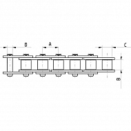 8020K1308A Łańcuch Steel Power, 1/2", x 5/16" K1308A