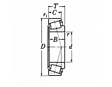 750030305 Łożysko stożkowe 25x62x18.28 mm SKF