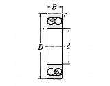 75001206 Łożysko kulkowe samonastawne 30x62x16 mm SKF, 1206, 1206Ł