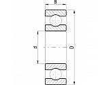 77806210N Łożysko kulkowe polskie 6210 N, 50x90x20 mm