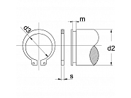 47147 Pierścień zabezpieczający zewnętrzny Kramp, 47mm