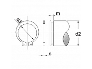 47152 Pierścień zabezpieczający zewnętrzny Kramp, 52 mm