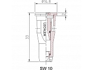 ID3120025POM Dysza wtryskiwacza ID 120° 025 fioletowa, z tworzywa sztucznego