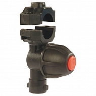 402225 Korpus rozpylacza z obejmą na rurę 20 mm F7 z zaworem antykapacza i szybkozłączem, ARAG