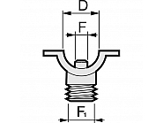 402065 Uchwyt dyszy prosty do rury 1" ARAG