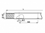 004207 Rura belki opryskiwacza nierdzewna 1/2" 2070 mm 5 otworów ARAG