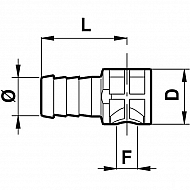 426413 Końcówka węża pojedyncza 13mm towy D22 ARAG

