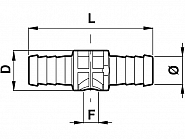 427413 Końcówka węża podwójna na wąż 13mm ARAG 