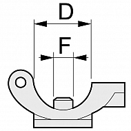 QJ175601NYB Uchwyt dyszy prosty do rury 1"