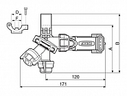 4012T740 Uchwyt dyszy 3-krotny 1/2" Seletron, 4012T741