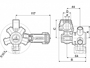 4064T940 Uchwyt dyszy 5-krotny 1/2" Seletron, Arag 