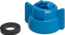 Pokrywka dyszy, bagnet, SW10/8, niebieski, z uszczelką, 1 szt., Arag
