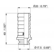 106320 Przyłącze węża proste pod nakrętke nasadową z pierścieniem uszczelniającym Arag 3/4'' na wąż 20 mm