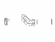 117745 Przyłącze węża 45° pod nakrętkę nasadową z pierścieniem uszczelniającym Arag, 45 mm, 2''