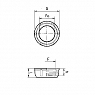 200010 Nakrętka nasadowa Arag, 3/8"