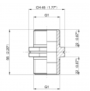 2502040 Złączka dwuwkrętna nypel gwint zew./ gwint zew. Arag, 1"