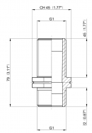 2502041 Złączka dwuwkrętna nypel gwint zew./ gwint zew. Arag, 1"