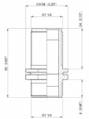 2502051 Złączka dwuwkrętna nypel gwint zew./ gwint zew. Arag, 1 1/4"