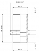 2502061 Złączka dwuwkrętna nypel gwint zew./ gwint zew. Arag, 1 1/2"