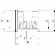 2302020 Mufa złączka prosta GW 1/2" x GW 1/2" BSP ARAG