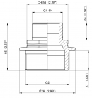 2402075 Nypel redukcyjny gwint zew./ gwint zew. Arag, 2" x 1 1/4"