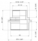 2402076 Nypel redukcyjny gwint zew./ gwint zew. Arag, 2" x 1 1/2"