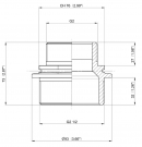 2402087 Nypel redukcyjny gwint zew./ gwint zew. Arag, 2 1/2" x 2"