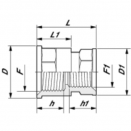 2352010 Nypel redukcyjny gwint wewnętrzny 3/8" x 1/4"