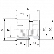2352020 Nypel redukcyjny gwint wew. Arag, 1/2" x 1/4"
