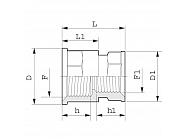 2352043 Nypel redukcyjny gwint wew. Arag, 1" x 3/4"