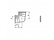 1202033 Kolanko 90° gwint wew./ gwint wew. z pierścieniami uszczelniającymi Arag, 3/4"
